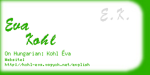 eva kohl business card